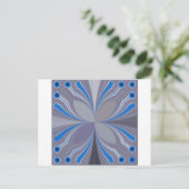 Blue Ash Gray Polka Dot Textur Kunst drucken Postkarte (Stehend Vorderseite)