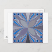 Blue Ash Gray Polka Dot Textur Kunst drucken Postkarte (Vorne/Hinten)