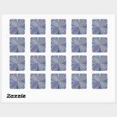 Blue Ash Gray Polka Dot Textur Kunst drucken Quadratischer Aufkleber (Blatt)
