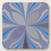 Blue Ash Gray Polka Dot Textur Kunst drucken Untersetzer (Vorderseite)
