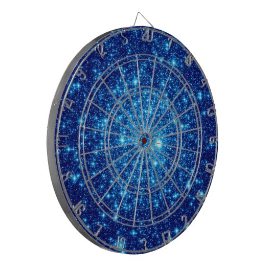 Blue Astral Glitzer Dartscheibe (Vorderseite Links)