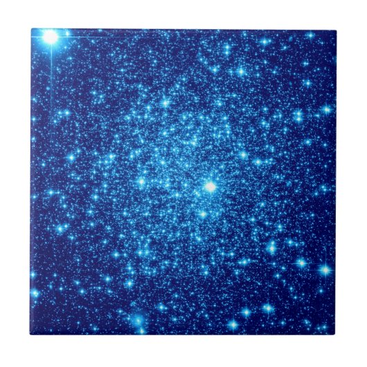 Blue Astral Glitzer Fliese (Vorderseite)