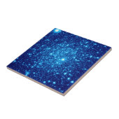 Blue Astral Glitzer Fliese (Seite)