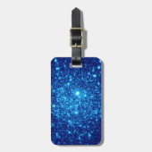 Blue Astral Glitzer Gepäckanhänger (Vorderseite vertikal)