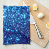 Blue Astral Glitzer Geschirrtuch (Viertel Falte)