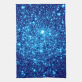 Blue Astral Glitzer Geschirrtuch (Vertikal)
