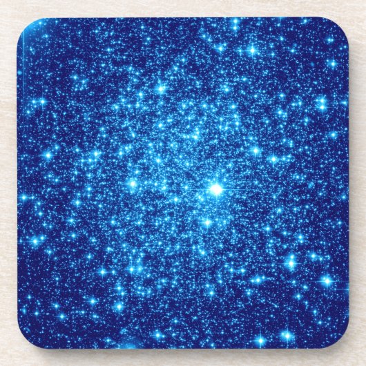 Blue Astral Glitzer Getränkeuntersetzer (Vorderseite)