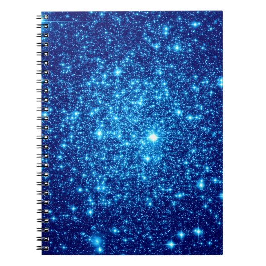 Blue Astral Glitzer Notizblock (Vorderseite)