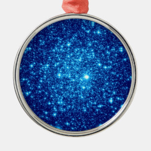 Blue Astral Glitzer Ornament Aus Metall