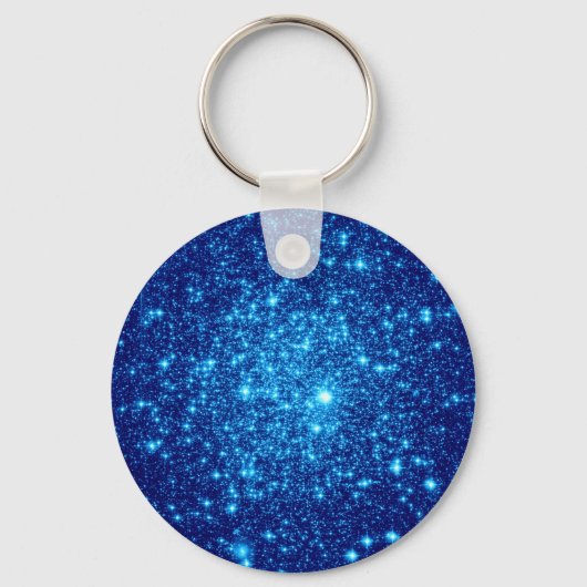 Blue Astral Glitzer Schlüsselanhänger (Vorderseite)