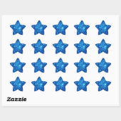 Blue Astral Glitzer Stern-Aufkleber (Blatt)