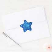 Blue Astral Glitzer Stern-Aufkleber (Umschlag)