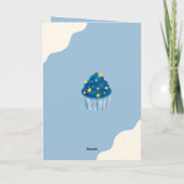 Blue Astronaut Foto Name Geburtstag Karte (Rückseite)