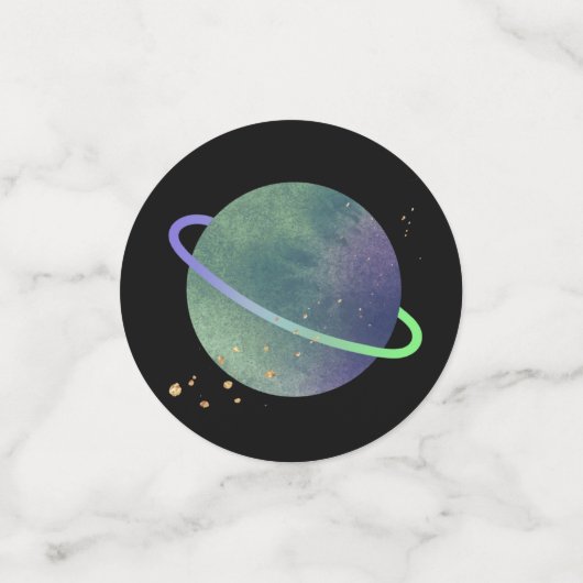 Blue Astronaut Outer Space Geburtstag Konfetti (Klein Vorderseite)