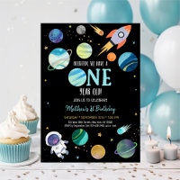 Blue Astronaut Outer Space zum ersten Geburtstag