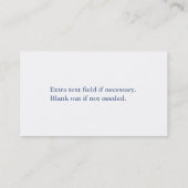 Blue Athlete Gold Swirl Fitness Visitenkarte (Rückseite)