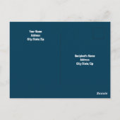 Blue Atlantic Ocean Wavy Rocky Seashore Postkarte (Rückseite)