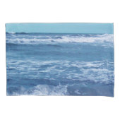 Blue Atlantic Sky White Cap Waves Kissenbezug (Vorderseite-Links)