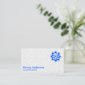 Blue Atom Logo | Wissenschaft | Physik Visitenkarte (Stehend Vorderseite)