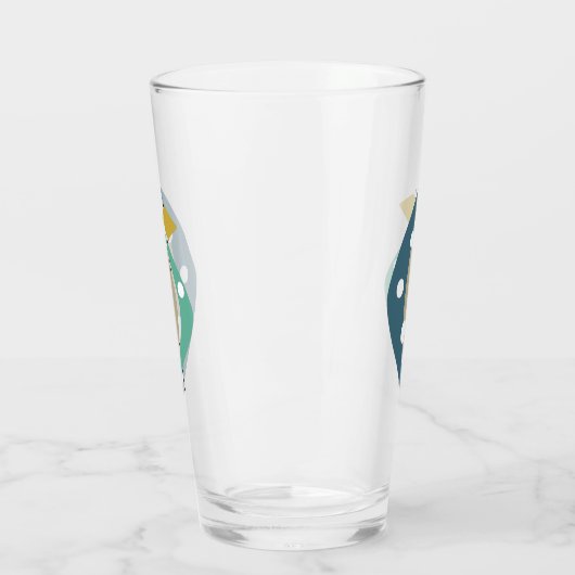 Blue Atomic Boomerangs Mitte des Jahrhunderts Mode Glas (Links)