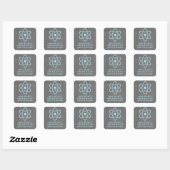 Blue Atomic Chalkboard Save the Date Stickers (Blatt)