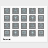 Blue Atomic Chalkboard Wedding Stickers (Blatt)