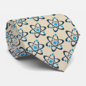 Blue Atoms Design Necktie Krawatte (Gerollt)