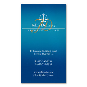 Blue Attorney for Law Klassische Maßstäbe der Magnetische Visitenkarte