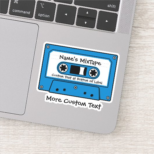 Blue Audio Kassette Tape Aufkleber (Detail)
