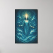 Blue Aura Water Goddess – Luxury Fine Art Canvas Leinwanddruck (Vorderseite)