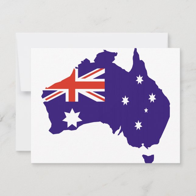 Blue Aussie Map Flag (Vorderseite)