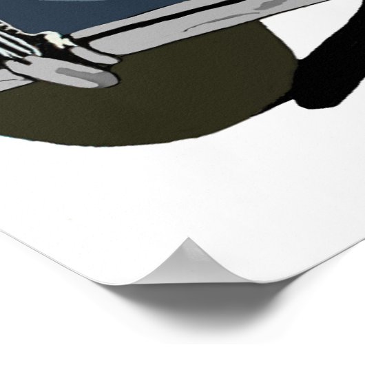 Blue Austin Healey Sprite Poster (Ecke)