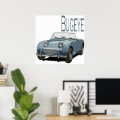 Blue Austin Healey Sprite Poster (Heimbüro)