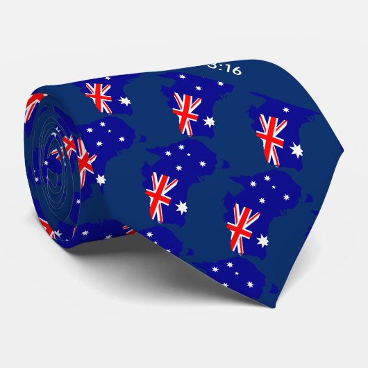 Blue AUSTRALIA FLAG Krawatte (Gerollt)