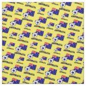 Blue Australia Fußball-Ball-Flagge Gelber Hintergr Stoff (Muster)