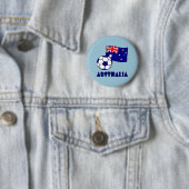 Blue Australia Soccer Ball Flag Blue Background Button (Beispiel)