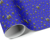 Blue Australian Bearded Dragon Lizard, Gift Wrap Geschenkpapier (Rolleneckpunkt)