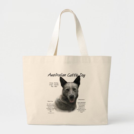 Blue Australian Cattle Dog History; Blue ACD Jumbo Stoffbeutel (Vorne)