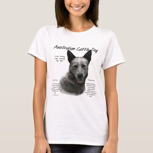 Blue Australian Cattle Dog History; Blue ACD T-Shirt (Vorderseite)