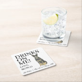 Blue Australian Cattledog Heeler Dog Wedding Rechteckiger Pappuntersetzer (Vor Ort)