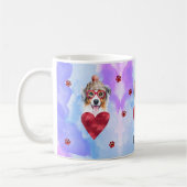Blue Australian Shepherd Valentine's Day Gift Dog Kaffeetasse (Links)
