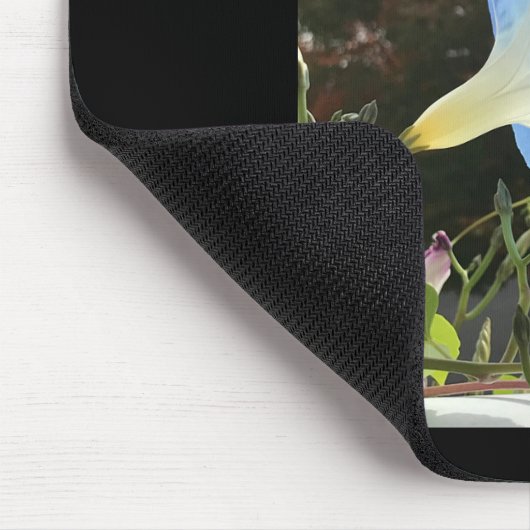 Blue Autumn Morning Glory Mousepad (Ecke)
