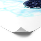 Blue Ava Wirbel Poster (Ecke)