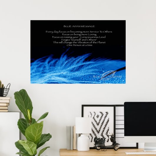 Blue Avian Poster (Heimbüro)