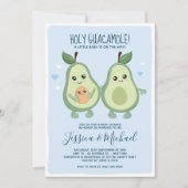 Blue Avocado Holy Guacamole Kinderdusche Einladung (Vorderseite)