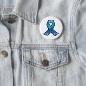 Blue Awareness Retro Ribbon Button (Beispiel)