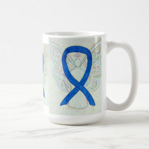 Blue Awareness Ribbon Angel Art Tasse