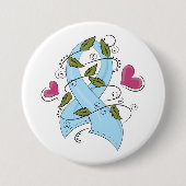 Blue Awareness Ribbon Button (Vorderseite)
