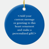 Blue Awareness Ribbon Custom Art Ornamente (Hinten)