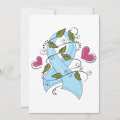 Blue Awareness Ribbon Einladung (Vorderseite)